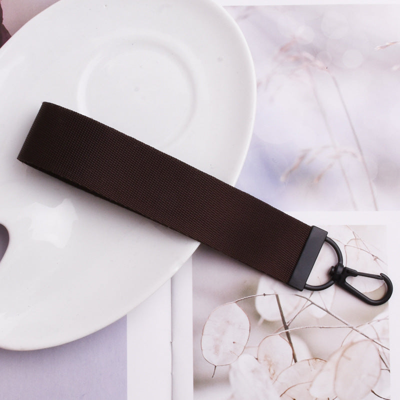 Wholesale Solid Color Nylon Webbing Keychain